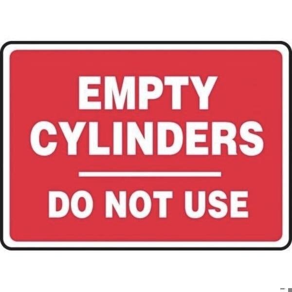 Accuform SAFETY SIGN EMPTY CYLINDERS DO NOT MCPG589XL MCPG589XL - main
